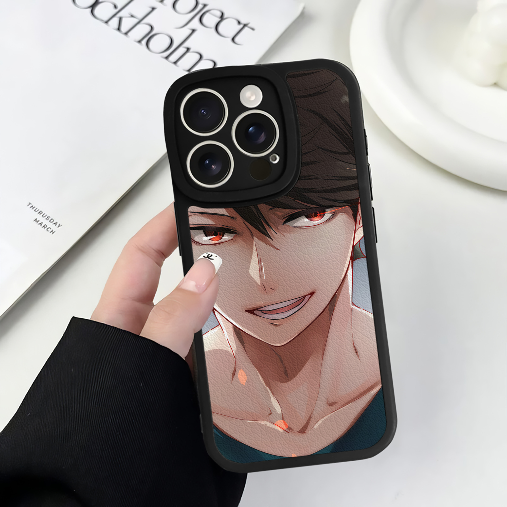 （画像用） ハイキュー!! Haikyu!! 【iPhone 16シリーズ対応】シリコンスマホケース（レザー調） 材質：シリコン